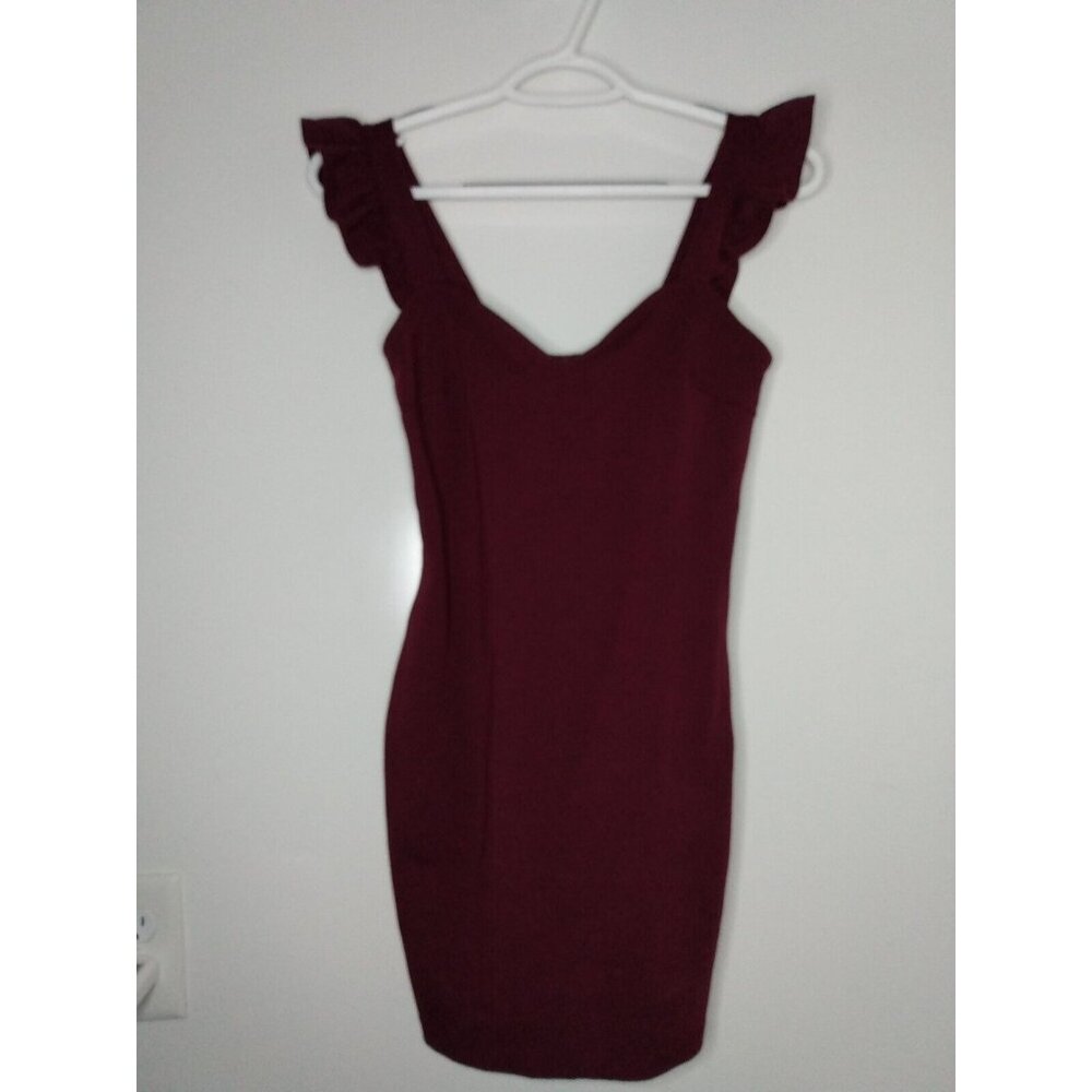 Kimchi Blue Urban Outfitters Juniors Sz S Ruffle Strap Mini Dress Wine NWT